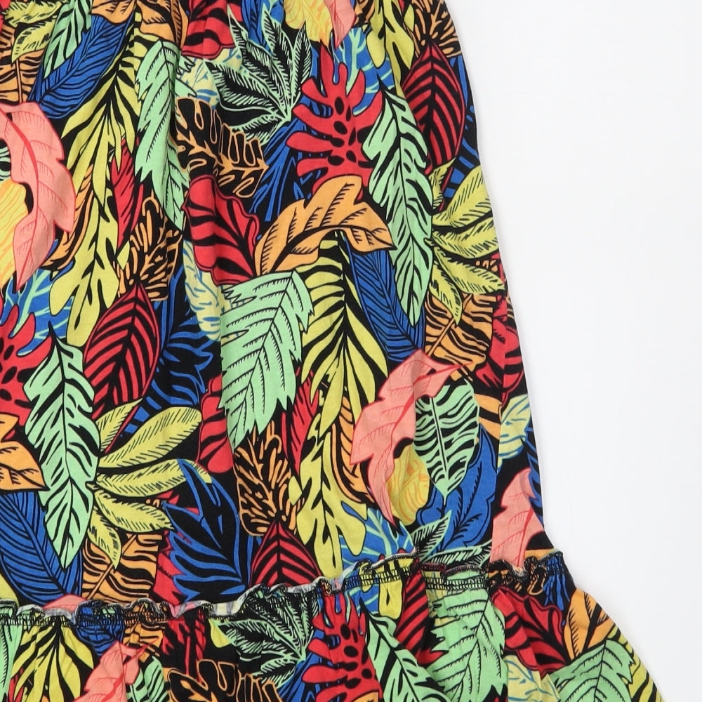 Brand and care label for Papaya women’s blue floral straight & pencil skirt, size UK 10