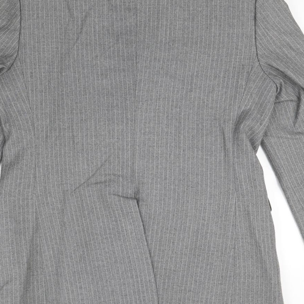 Preworn Mens Grey Jacket Blazer Size S - Shoulder Pads
