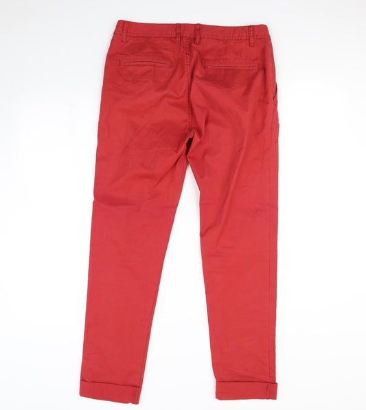 River Island Womens Red Straight Jeans Size 30 in L30 in