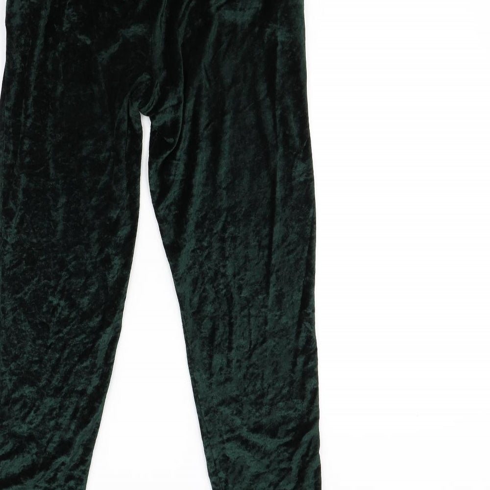 H&M Womens Green Trousers Size 6 L24 in