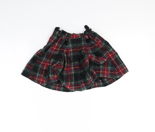 NEXT Girls Multicoloured Check Flare Skirt Size 8 Years