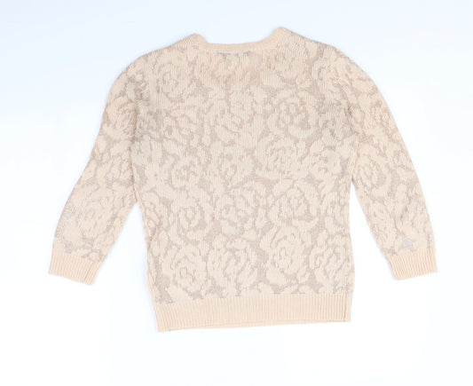 Dorothy Perkins Womens Pink Floral Pullover Jumper Size 10