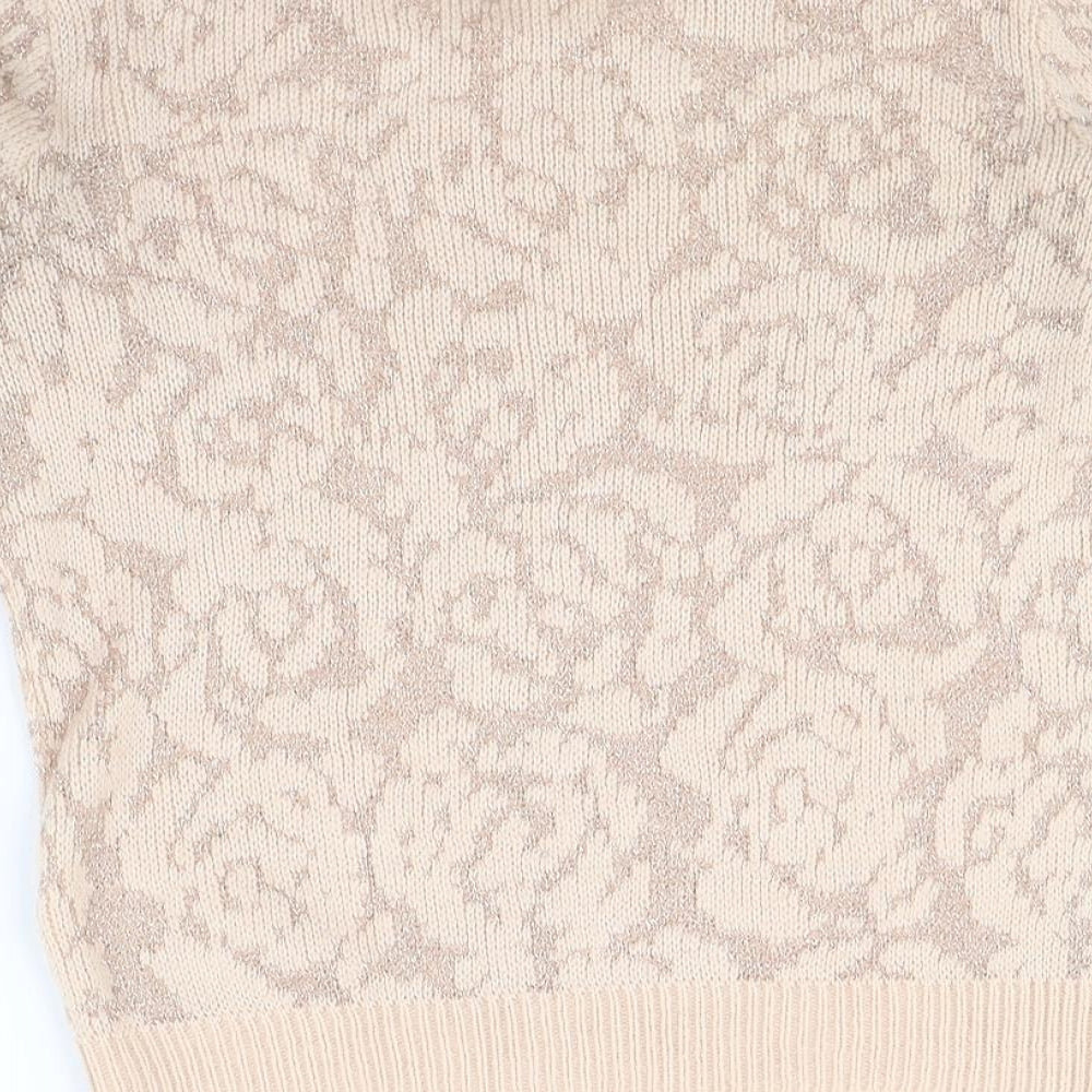 Dorothy Perkins Womens Pink Floral Pullover Jumper Size 10