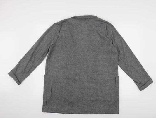 Peacocks Womens Grey Overcoat Blazer Size 14