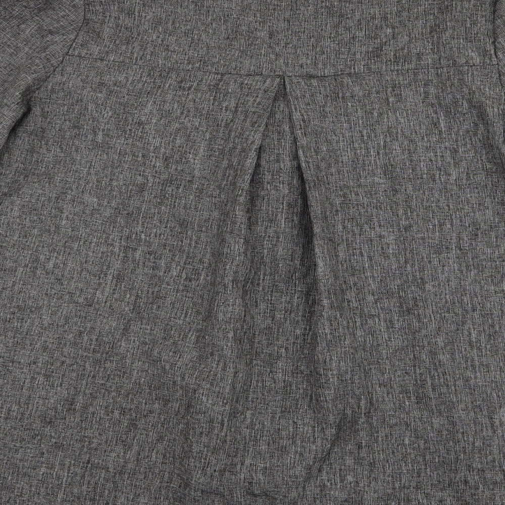Brand and care label for My Dress Room women’s grey cardigan jumper, size S