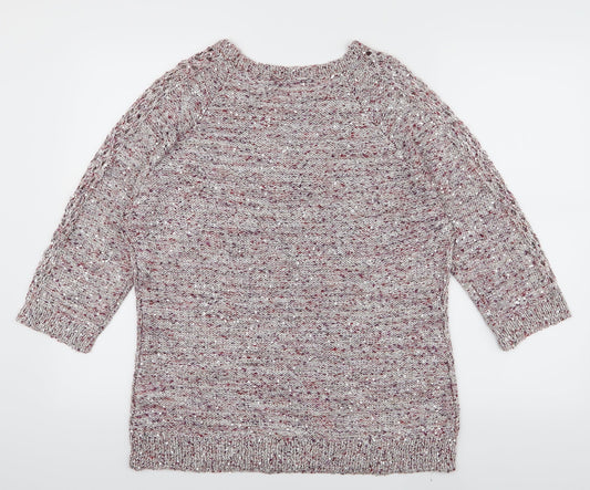 DAVID EMANUEL Womens Pink Pullover Jumper Size M