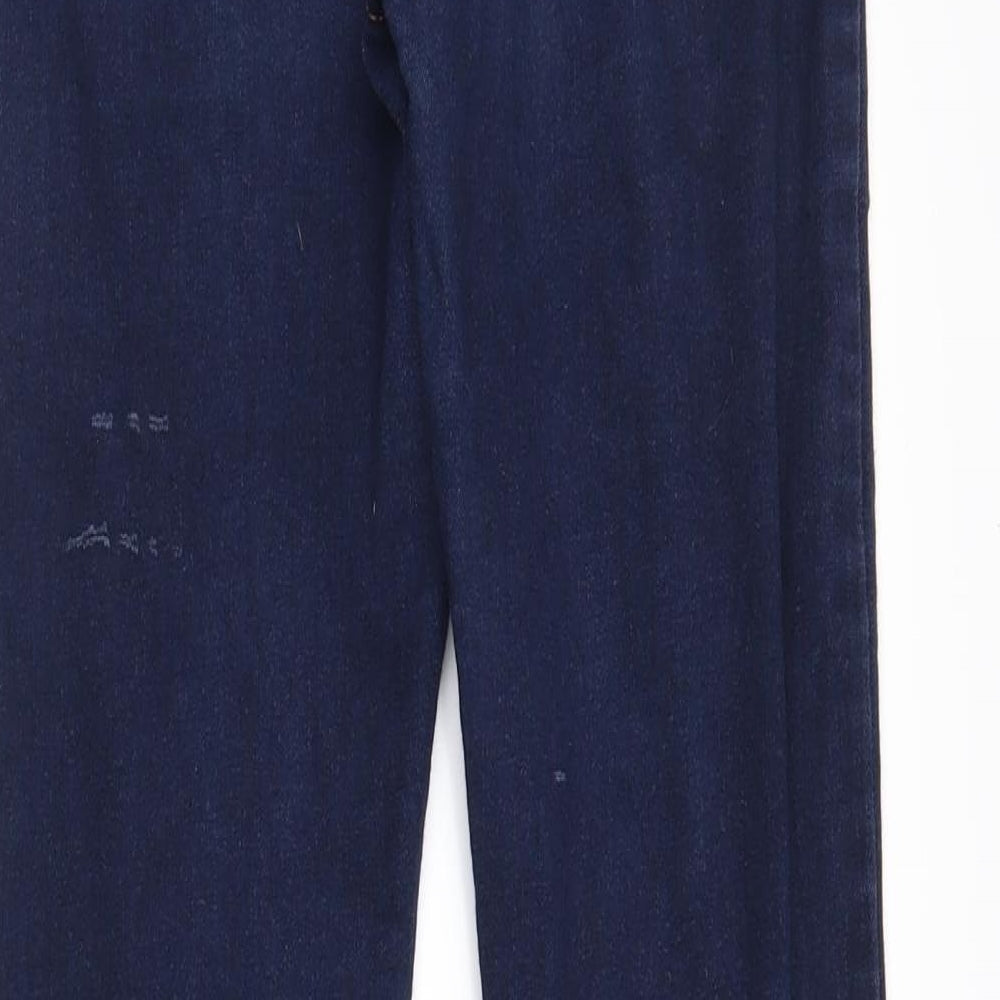 Brand and care label for denimCo women’s blue skinny jeans, size UK 8, 29-inch leg