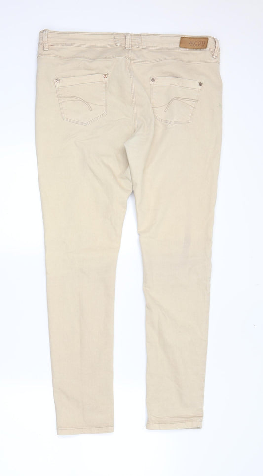 alcott Womens Beige Skinny Jeans Size 38 in L29 in