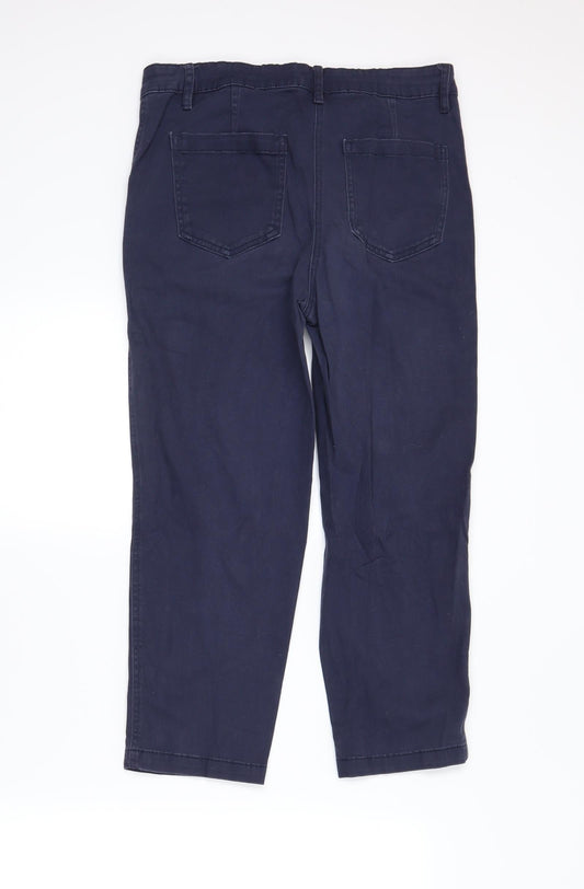 Papaya Womens Blue Denim Straight Jeans Size 12 L23 in