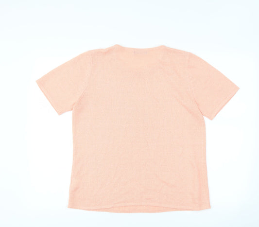 BM collection Womens Pink Basic T-Shirt Size S