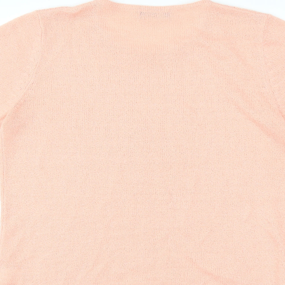 BM collection Womens Pink Basic T-Shirt Size S