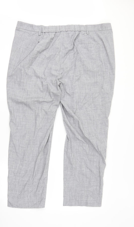 Marks and Spencer Womens Grey Trousers Size 22 L28 in