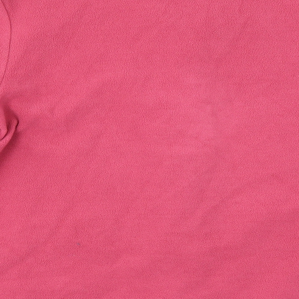 Brand and care label for Marks and Spencer women’s pink fleece jacket, size UK 12