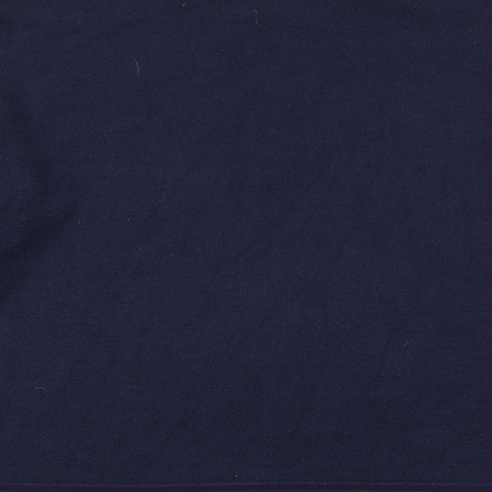 Brand and care label for Per Una women’s blue jumper, size UK 14