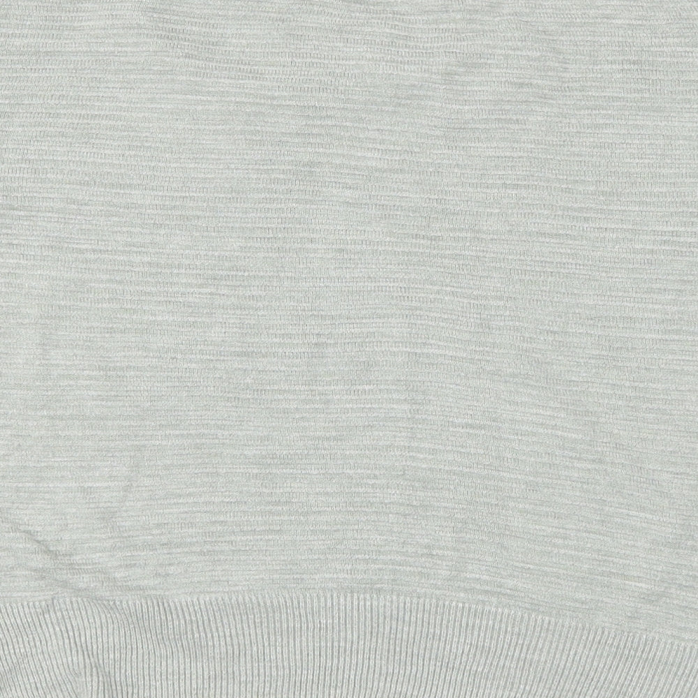 Brand and care label for Next women’s green jumper, size UK 12