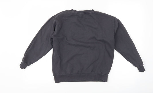 New Look Girls Grey Pullover Sweatshirt Size 10-11 Years - slogan