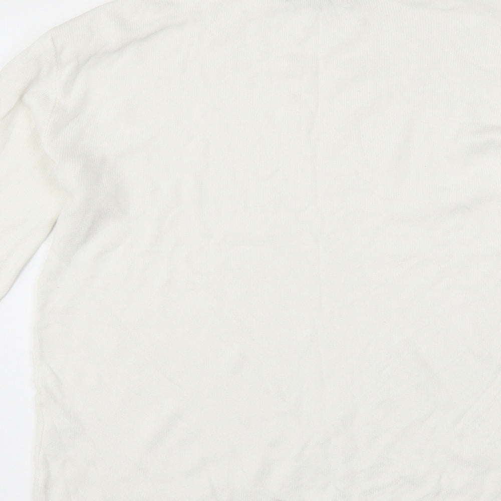 Brand and care label for Primark women’s white jumper, size UK 18