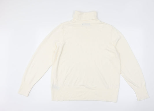 Marks and Spencer Womens White Pullover Jumper Size 18