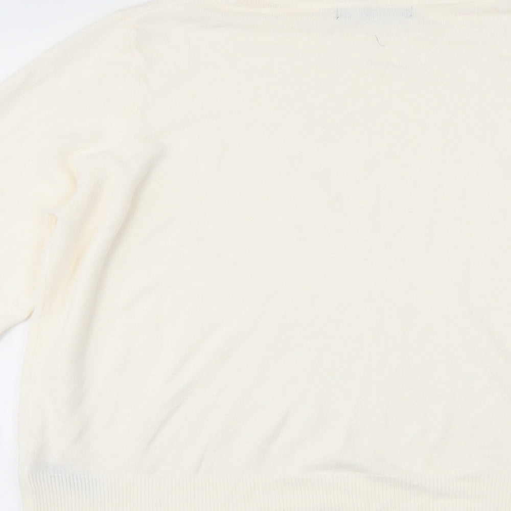 Marks and Spencer Womens White Pullover Jumper Size 18