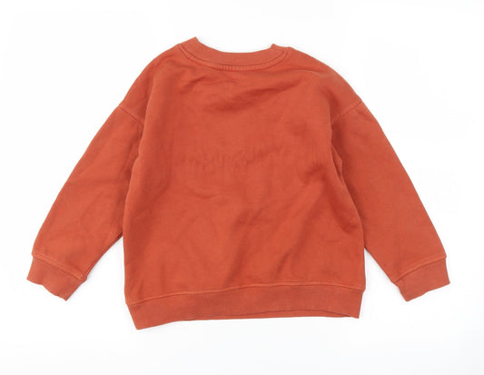 George Boys Brown Pullover Sweatshirt Size 6-7 Years - slogan