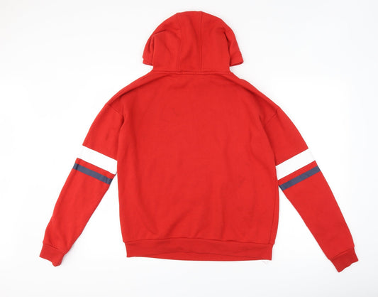 Primark Girls Red Striped Pullover Hoodie Size 14-15 Years