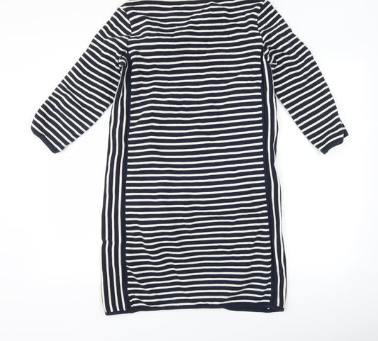 Marks and Spencer Womens Blue Striped Jumper Dress Size 10