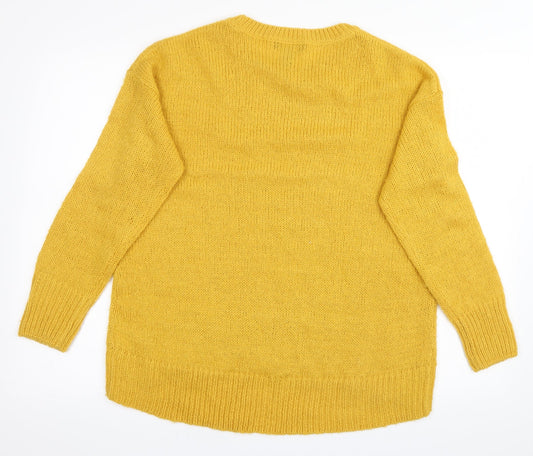 New Look Womens Yellow Pullover Jumper Size M