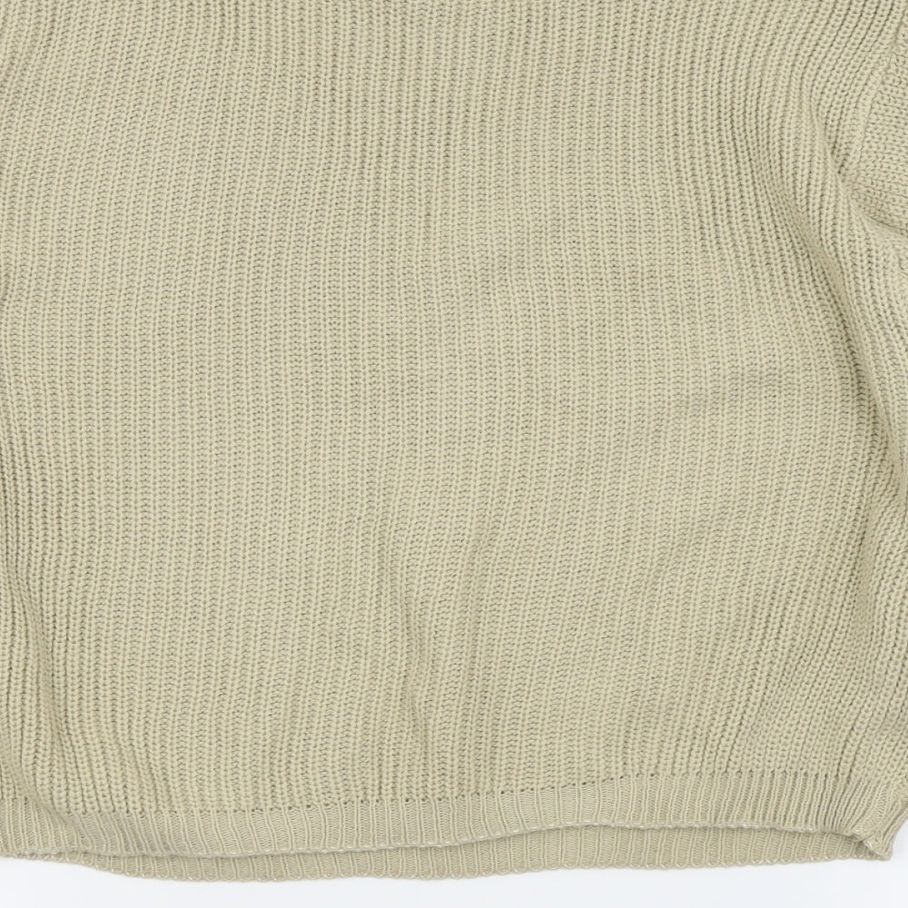Brand and care label for Stylewise women’s beige jumper, size M