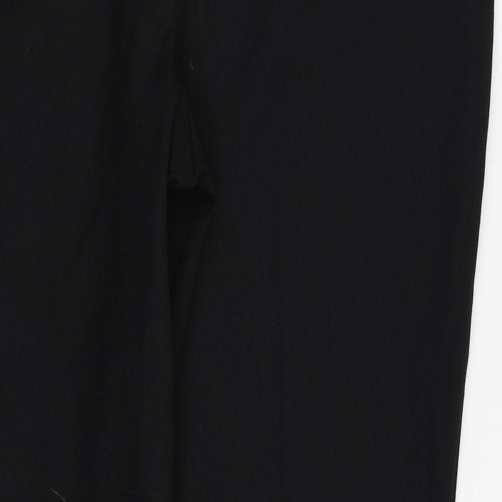 Brand and care label for Dorothy Perkins women’s black trousers, size UK 12, 26-inch leg