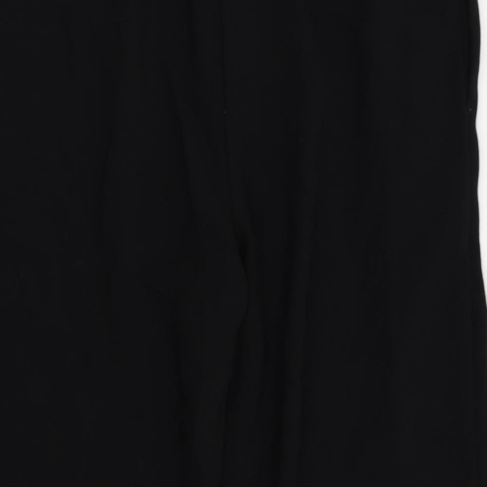 Brand and care label for River Island women’s black capri trousers, size UK 12, 21-inch leg