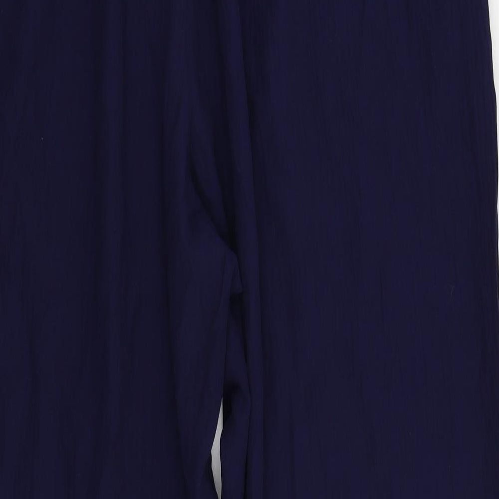 Brand and care label for Classics women’s blue trousers, size UK 30, in, 25-inch leg