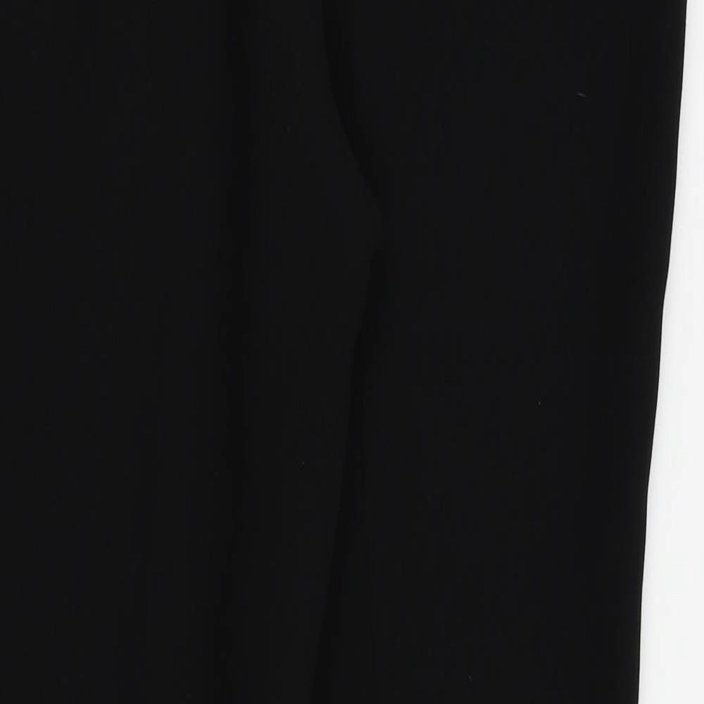 Brand and care label for Marks & Spencer women’s black trousers, size UK 14, 26-inch leg