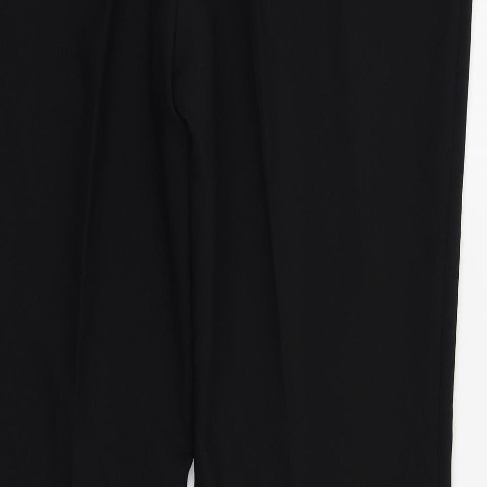 Papaya Womens Black Trousers Size 14 L26 in
