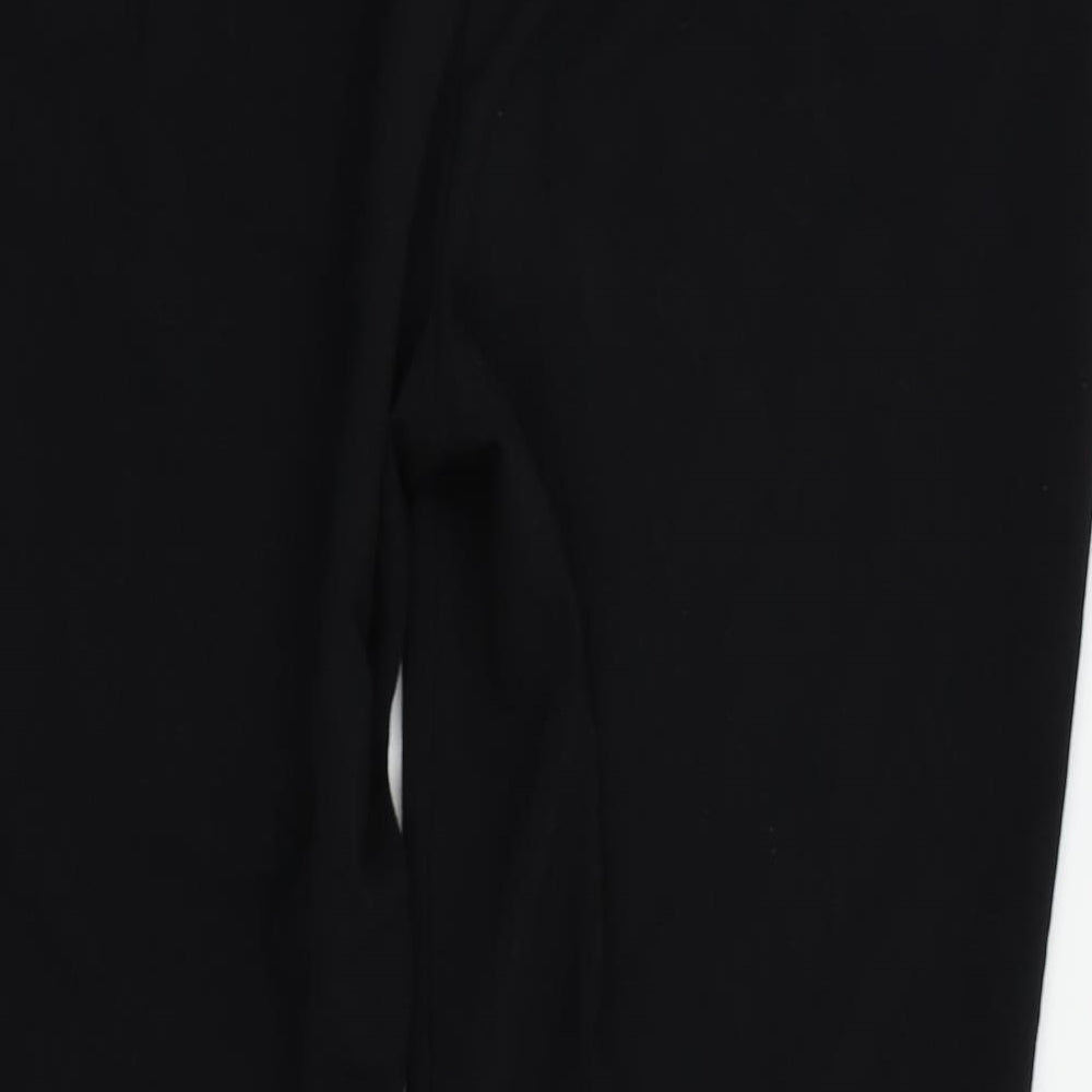 M&s Womens Black Trousers Size 14 L25 in