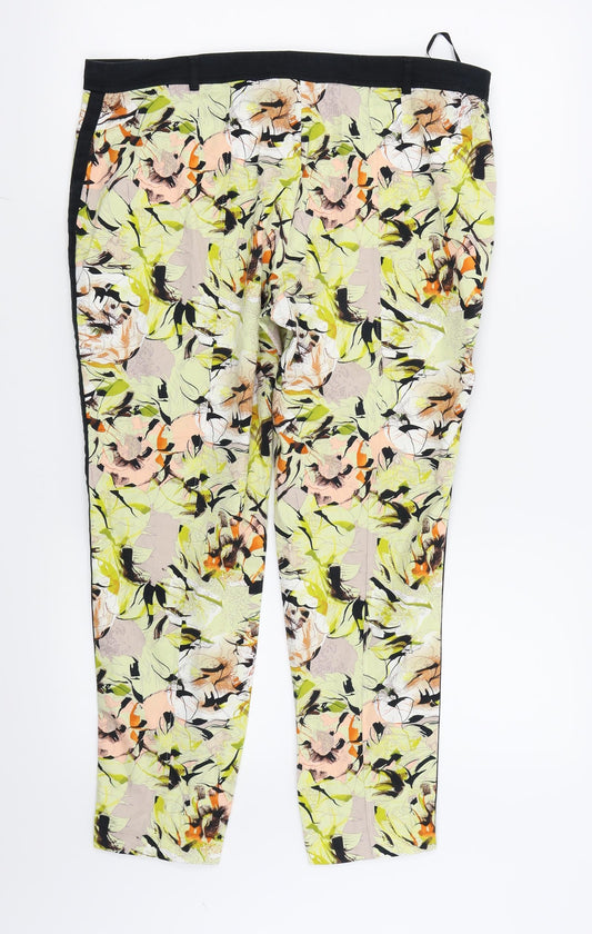 Limited Collection Womens Multicoloured Floral Trousers Size 14 L24 in