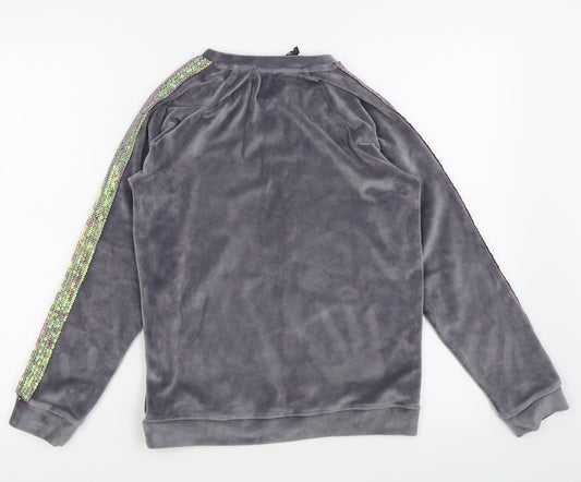 Asda George Girls Grey Solid Top Pyjama Top Size 11-12 Years