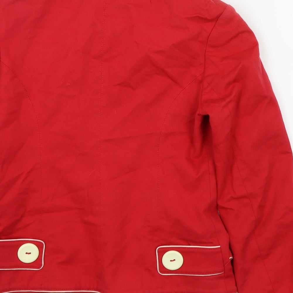 Topshop Womens Red Jacket Blazer Size 6