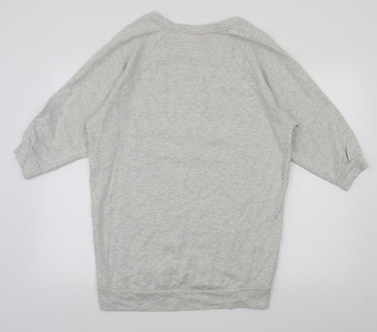 H&M Womens Grey Animal Print Henley Jumper Size 10