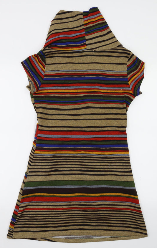 Tenki Womens Multicoloured Striped Fit & Flare Size M
