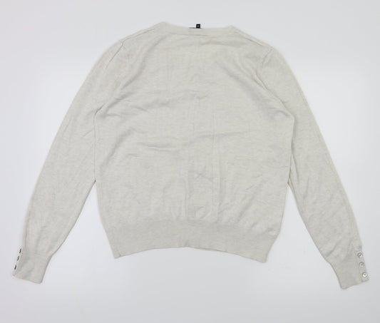 payapa Womens Ivory Cardigan Jumper Size 16