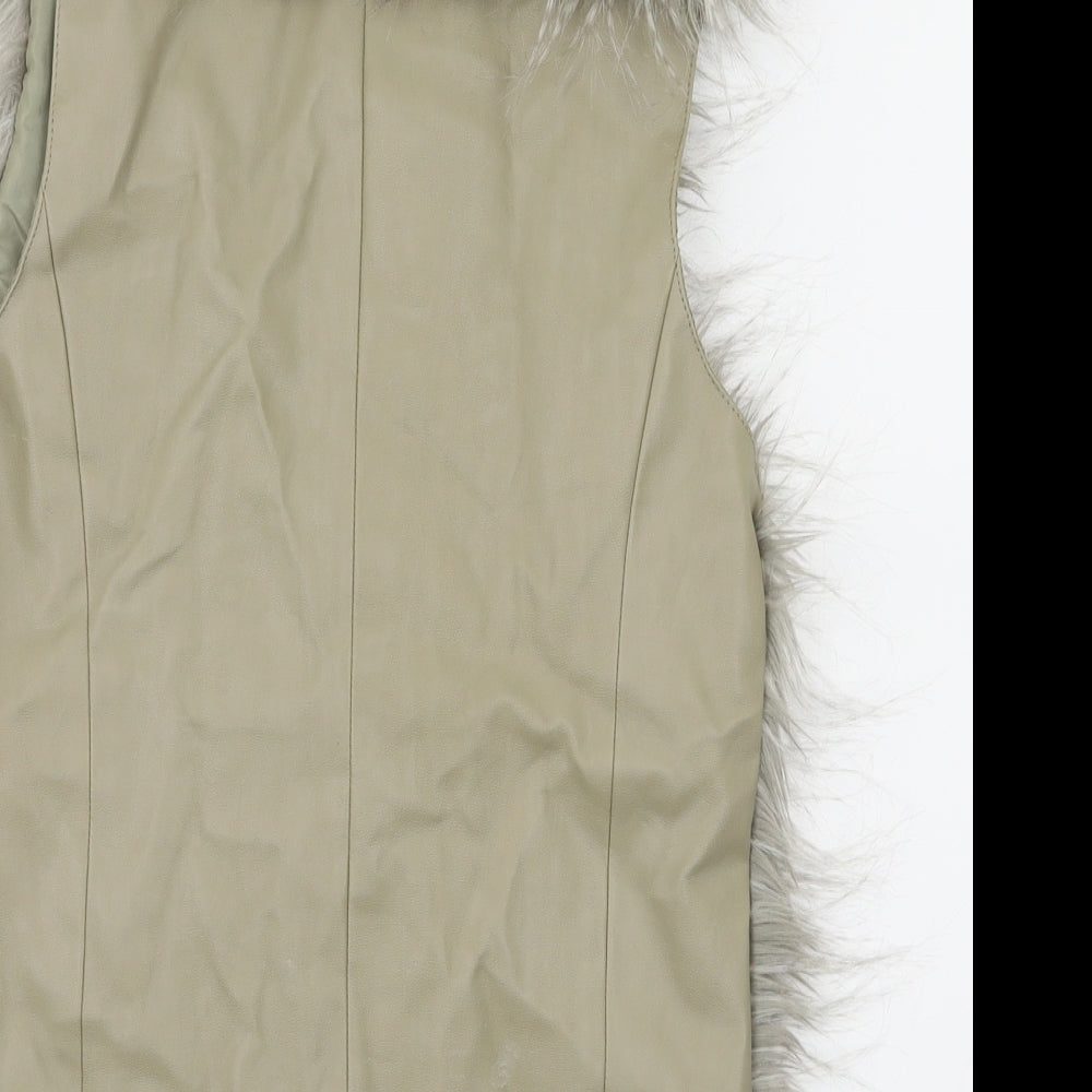 Brand and care label for Kylie girls’ grey gilet jacket, size 13, years