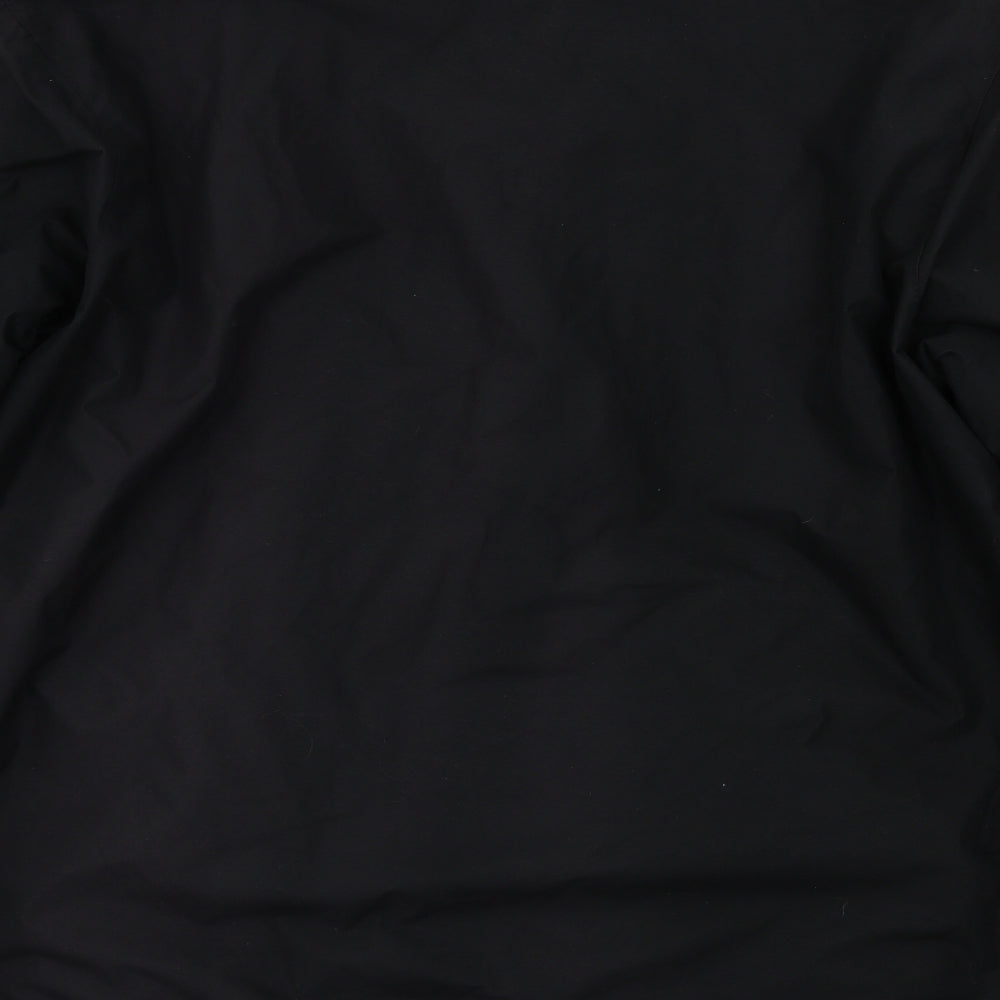 Brand and care label for ative men’s black jacket coat, size S