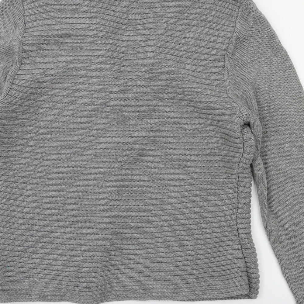 m&s Womens Grey Cardigan Jumper Size 14