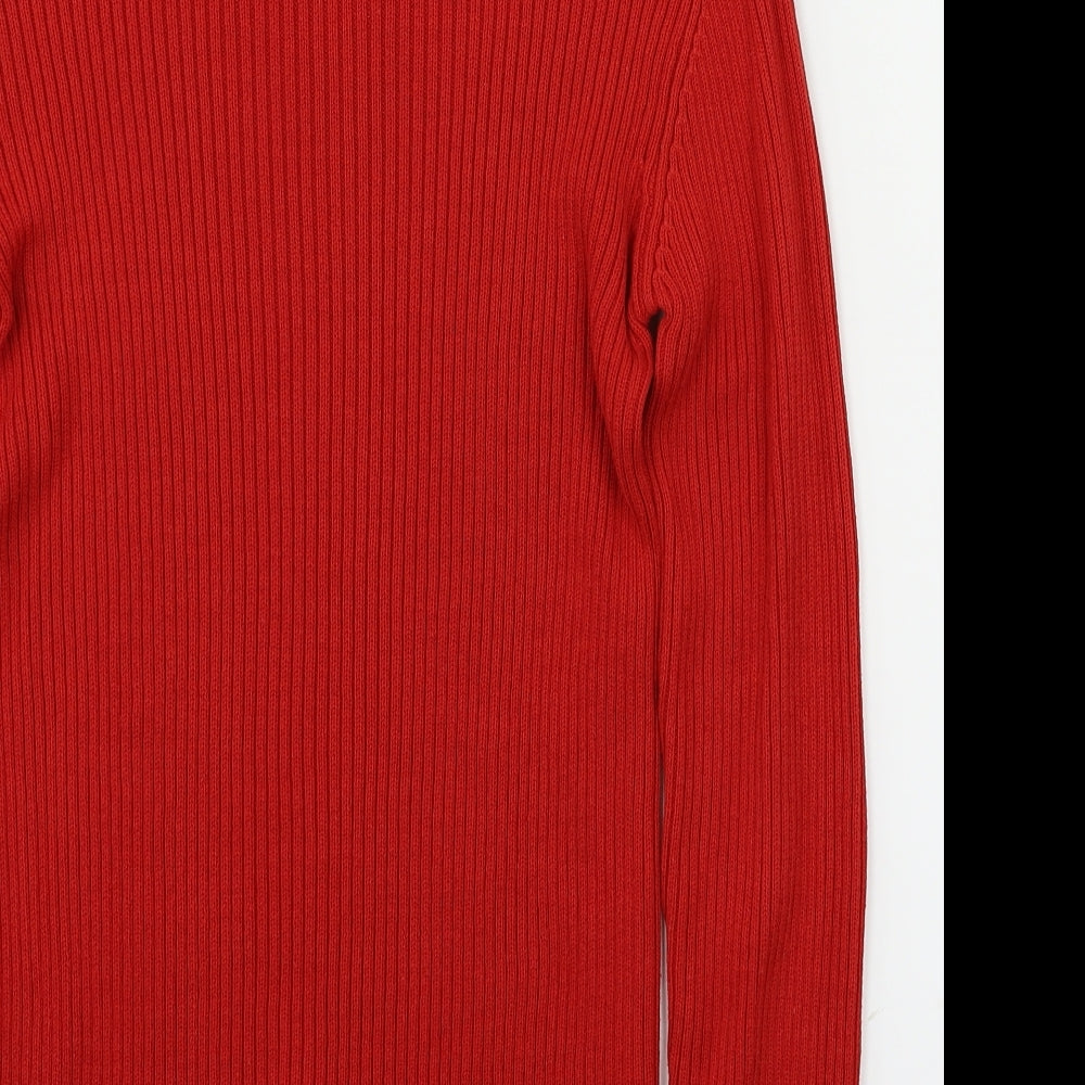 Debbie Morgan Womens Red Pullover Jumper Size M
