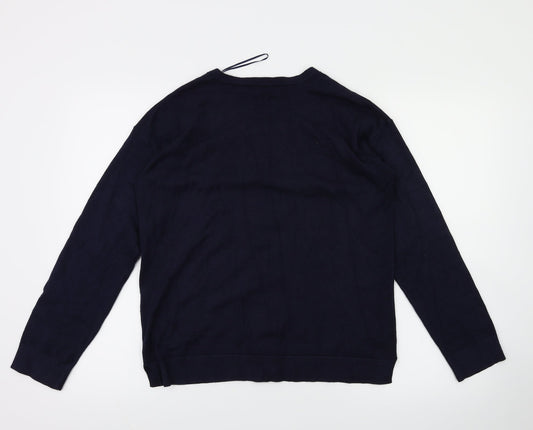 Preworn Womens Blue Cardigan Jumper Size M