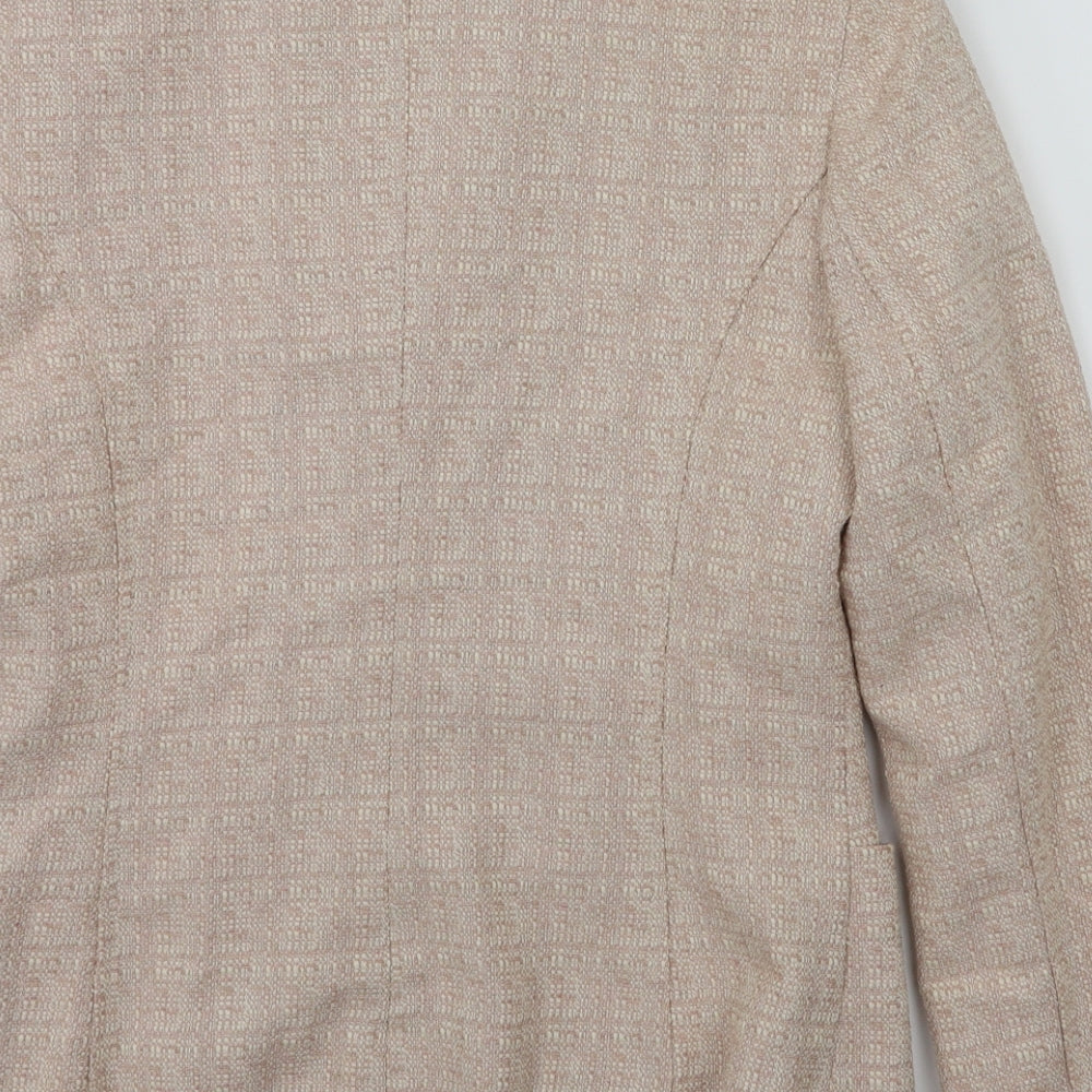 H&M Womens Pink Jacket Blazer Size 10