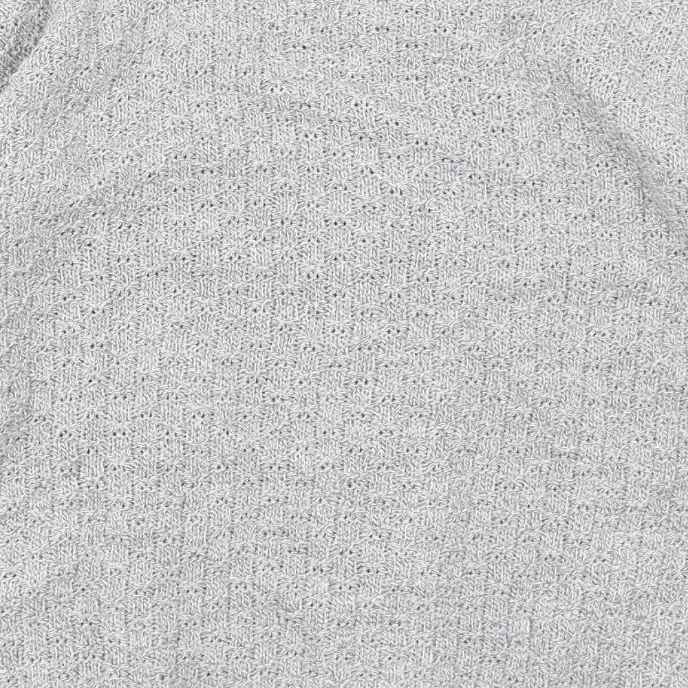 Brand and care label for Pure & Natural women’s grey cardigan jumper, size L