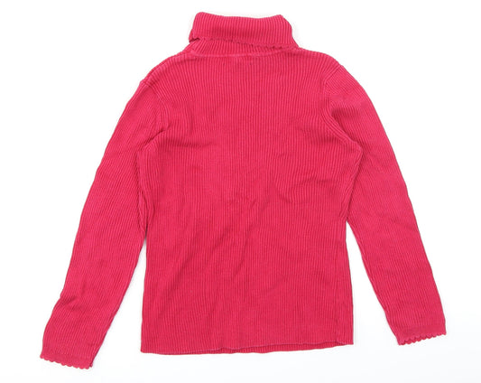 George Girls Pink Pullover Jumper Size 9-10 Years - Lettuce Edging