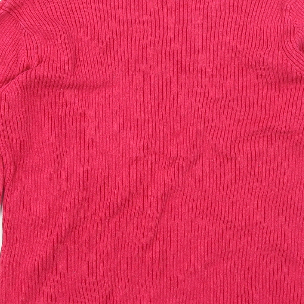 George Girls Pink Pullover Jumper Size 9-10 Years - Lettuce Edging
