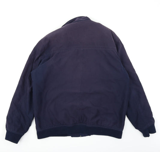 EWM Mens Blue Bomber Jacket Coat Size L